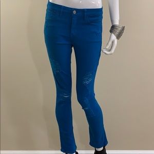 Bebe Blue Heartbreaker Skinny Jean